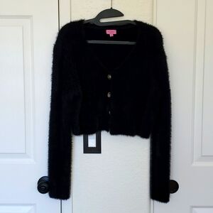Miami Crop Fuzzy Cardigan S